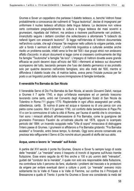 [84117] Supplemento n. 1 al Bollettino n. 17 del 23/04/2013