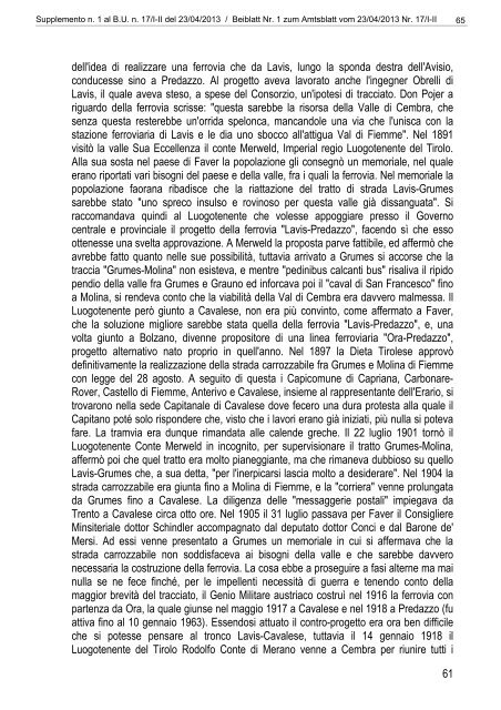 [84117] Supplemento n. 1 al Bollettino n. 17 del 23/04/2013