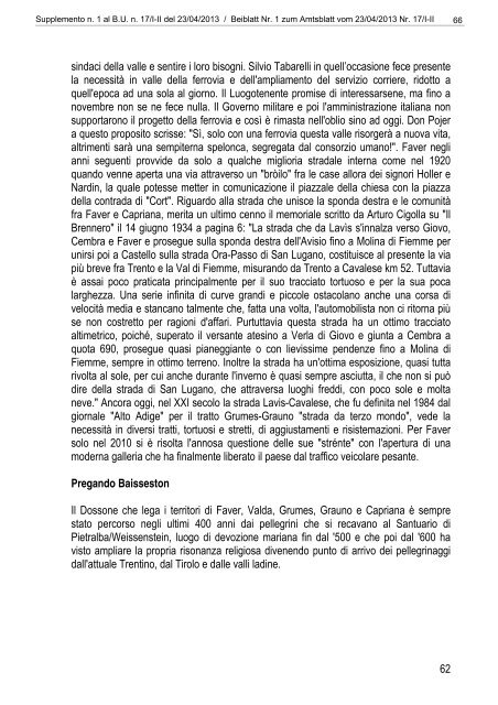 [84117] Supplemento n. 1 al Bollettino n. 17 del 23/04/2013