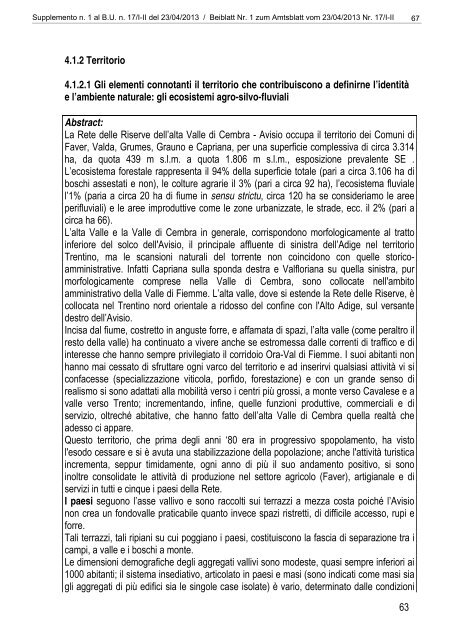 [84117] Supplemento n. 1 al Bollettino n. 17 del 23/04/2013