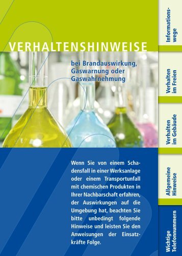 Verhaltenshinweise im Schadensfall (PDF | 204 KB) - Wacker Chemie