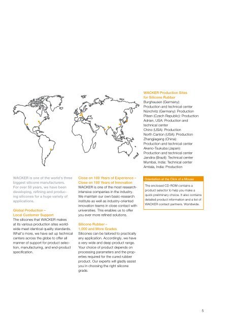 SOLID AND LIQUID SILICONE RUBBER ... - Wacker Chemie