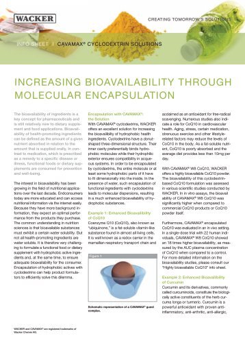 IncreasIng BIoavaIlaBIlIty through molecular ... - Wacker Chemie