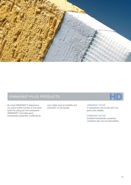 WACKER: VINNAPAS Product Overview Europe ... - Wacker Chemie