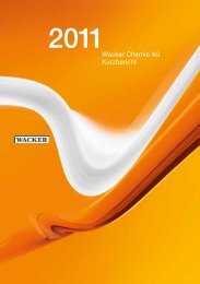 Kurzbericht 2011 (PDF | 1,9 MB) - Wacker Chemie