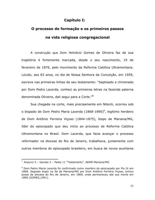Mabel Salgado Pereira Dom Helvécio Gomes de Oliveira, um ...