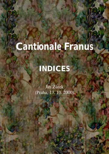 Cantionale Franus - Indices