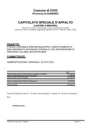 Comune di CIVO CAPITOLATO SPECIALE D'APPALTO - Comunita ...