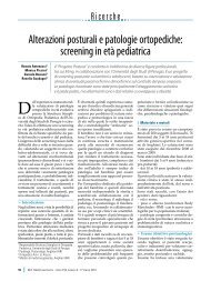 Alterazioni posturali e patologie ortopediche ... - Passoni Editore