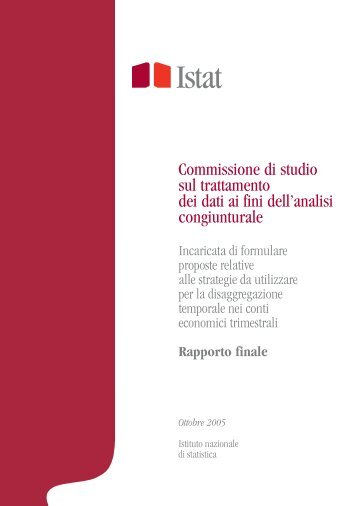Commissione di studio sul trattamento dei dati ai fini dell ... - Istat.it
