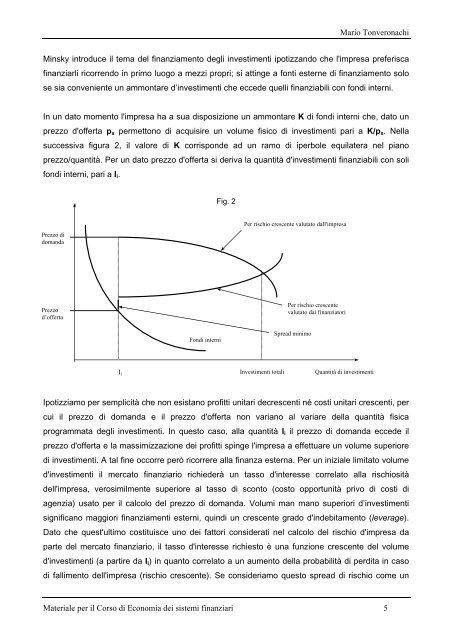 Economia dei Sistemi finanziari - Dipartimento di Economia Politica