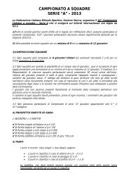 regolamento - Federazione Italiana Biliardo Sportivo