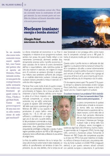 Nucleare iraniano: energia o bomba atomica? - Lorenzo Paolini