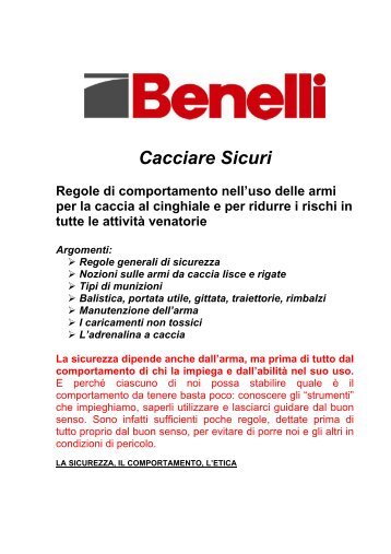 PDF Cacciare sicuri - Benelli