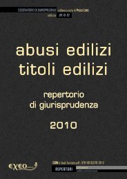 ABUSI EDILIZI TITOLI EDILIZI - repertorio di giurisprudenza ... - Exeo
