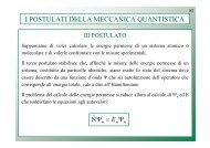 I POSTULATI DELLA MECCANICA QUANTISTICA