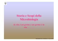 Storia e Scopi della Microbiologia - Microbiologia Generale