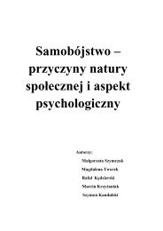 Samobójstwo – przyczyny natury społecznej i aspekt ... - wpsnz