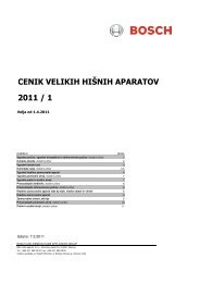 CENIK VELIKIH HIŠNIH APARATOV 2011 / 1 - Bosch