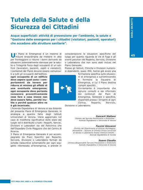 il chimico italiano - Consiglio Nazionale dei Chimici