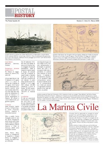 La Marina Civile - The Postal Gazette