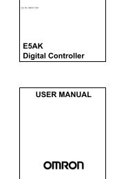 E5AK Digital Controller USER MANUAL - OMRON