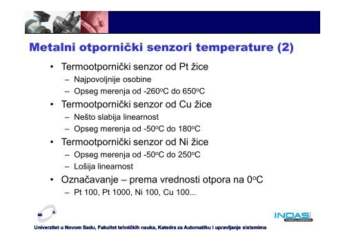 MERENJE TEMPERATURE - Univerzitet u Novom Sadu