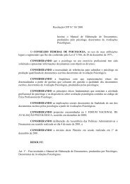 Resolução CFP n° 30/2001 - Conselho Regional de Psicologia