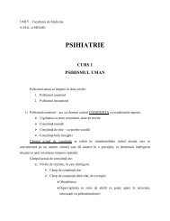 Psihismul uman - Psihiatrie Timisoara