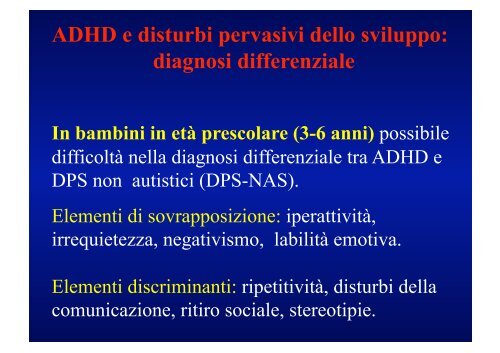 Il disturbo da deficit di attenzione ed iperattività (ADHD): comorbidità ...