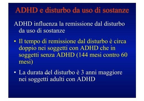 Il disturbo da deficit di attenzione ed iperattività (ADHD): comorbidità ...