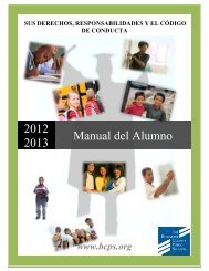 Manual del Alumno - Baltimore County Public Schools