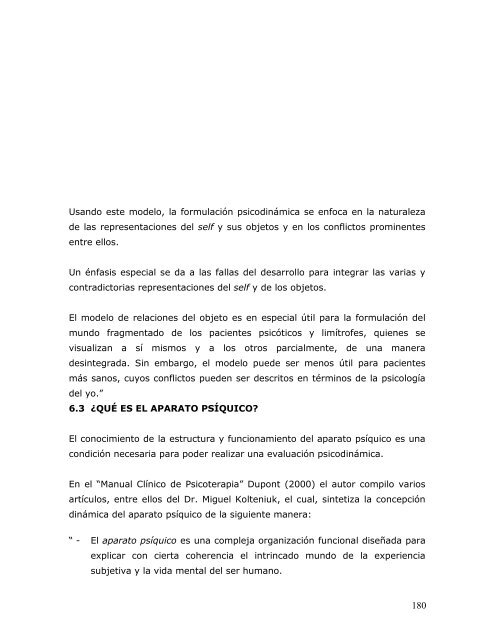 Manual para la elaboración de una psicodinamia