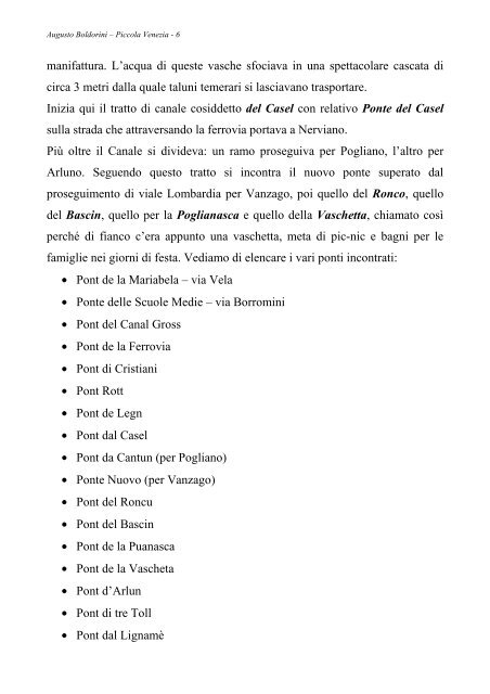 Piccola Venezia - Ecomuseo e Agenda 21 Parabiago
