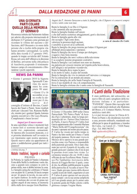 GRAZIE PANNI!!! - Il Castello il giornale dei pannesi