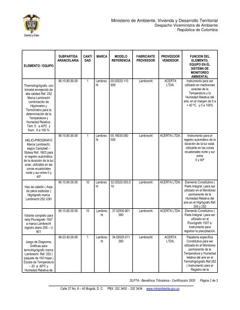 Ministerio de Ambiente, Vivienda y Desarrollo Territorial