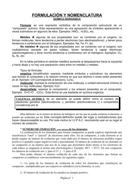 formulación y nomenclatura - brikindans