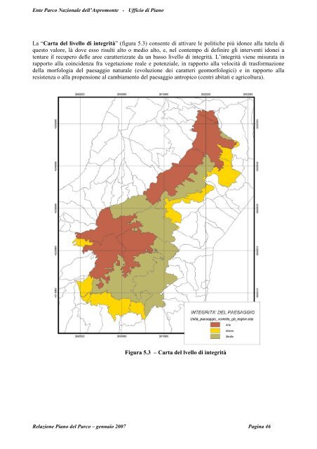 Relazione - Parco Nazionale dell'Aspromonte