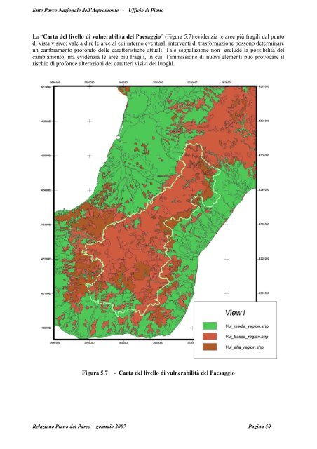 Relazione - Parco Nazionale dell'Aspromonte