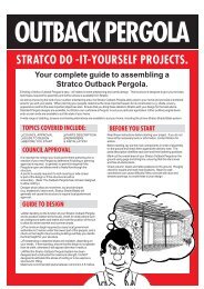 Outback Pergola Stratco Do -it-yourself Projects.