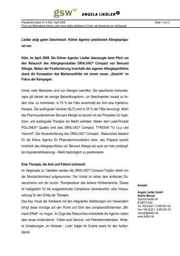 Pressetext als PDF-Datei - Angela Liedler GmbH