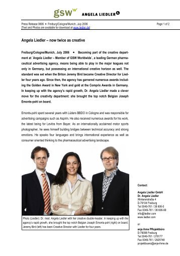 Angela Liedler â now twice as creative - Angela Liedler GmbH