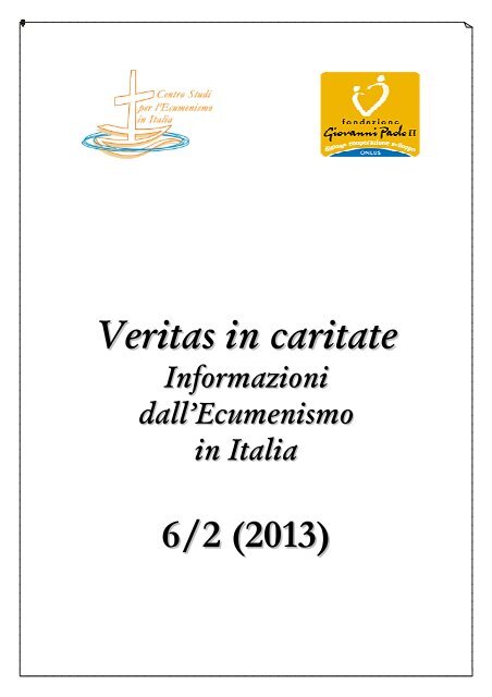 Veritas in caritate 6/2 (2013) - Comunità Pastorale