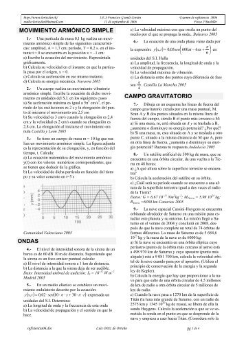 MOVIMIENTO ARMÓNICO SIMPLE ONDAS - IES Francisco Grande ...