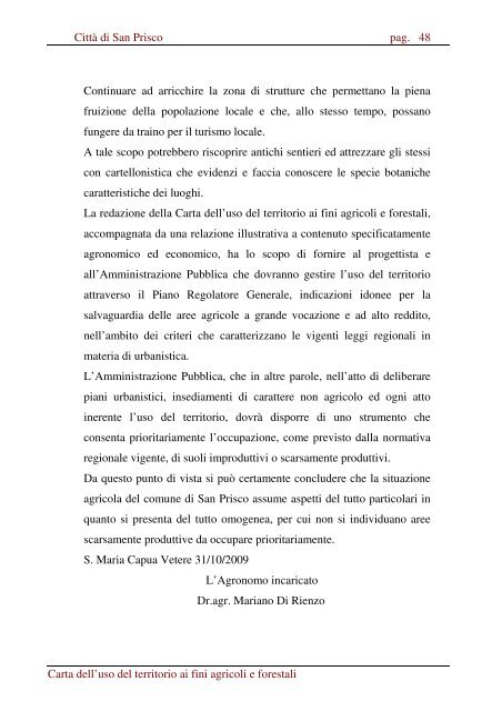 Relazione - Comune di San Prisco