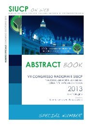 SIUCP on Web Numero Speciale Congresso - Abstract Book