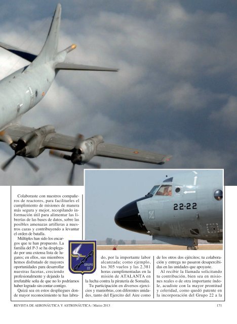 revista aeronáutica y astronáutica 821 marzo 2013 - Portal de ...
