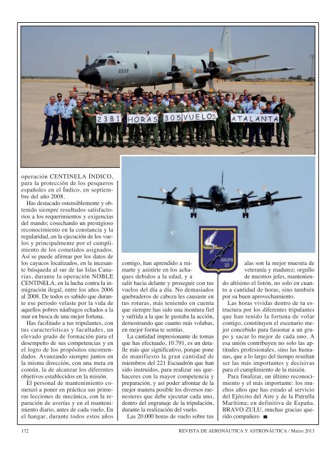 revista aeronáutica y astronáutica 821 marzo 2013 - Portal de ...