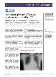 Recurrent pleural effusions and a normal cardiac CT