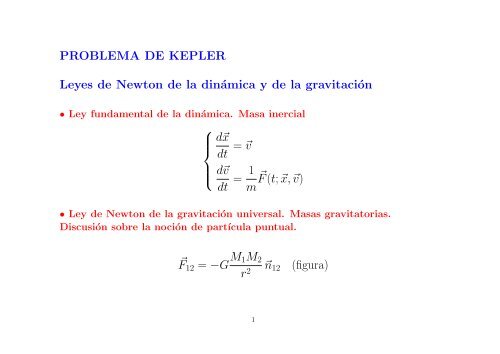 El problema de Kepler